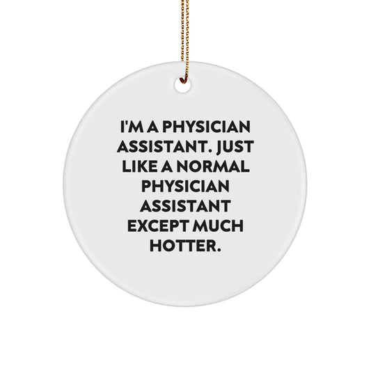 Funny Physician Assistant Gifts, Christmas Unique Circle Ornament for PA Friends from Men, Physician Assistant Women Gift for Women - Image 1
