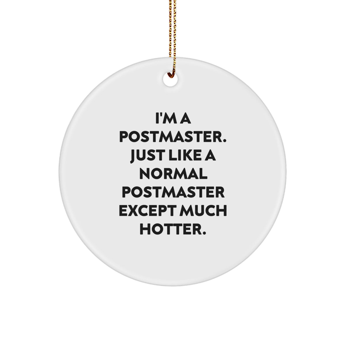 Hilarious Postmaster Circle Ornament for Roommates Christmas Unique Gift - Image 1