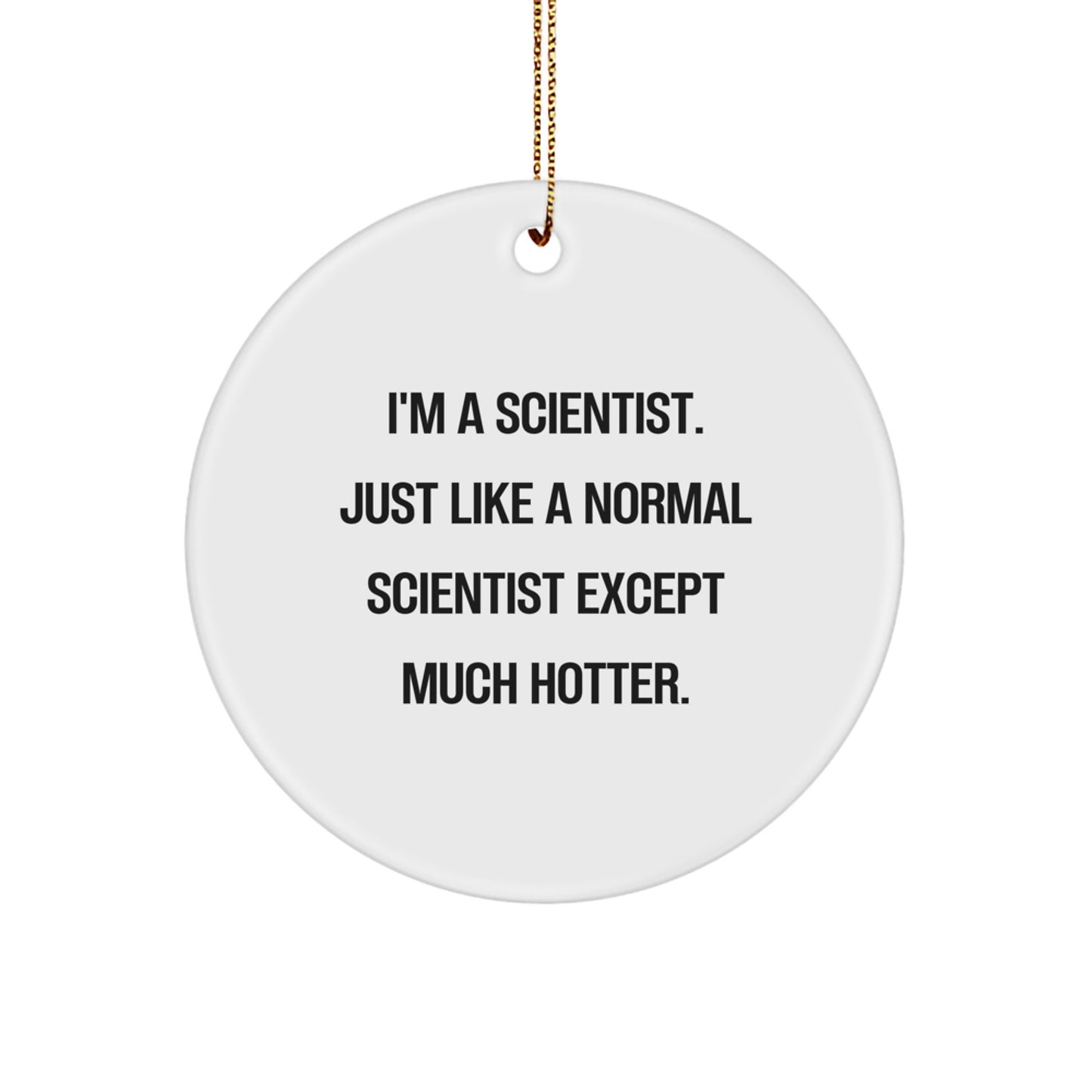 Funny Scientist Gifts for Men Women Friends Family - I'm A Scientist Ornament Circle Shape Christmas Decoration - Image 1