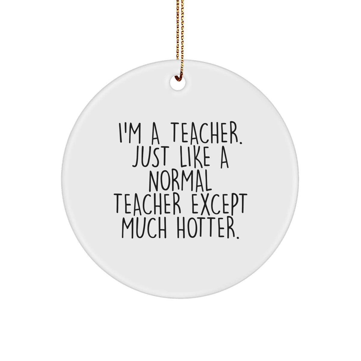 Funny Teacher Circle Ornament Gifts from Friends, Coworkers, Family for Christmas Unique Teacher Decorations - Image 1