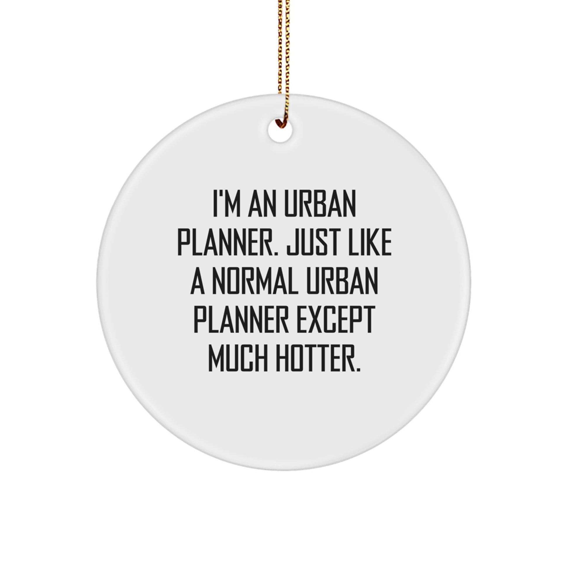 Urban Planner Christmas Unique Gifts from Friends - Funny Circle Ornament for Urban Planner Men - Image 1