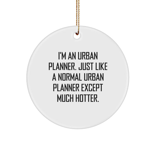 Urban Planner Christmas Unique Gifts from Friends - Funny Circle Ornament for Urban Planner Men - Image 1