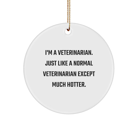 Funny Veterinarian Circle Ornament Gifts from Friends, Family, or Coworkers for Christmas Unique Gifts - Image 1