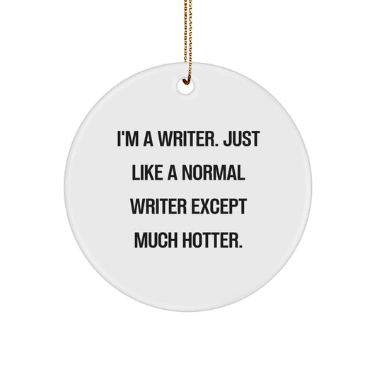Funny Writer Circle Ornament Gifts from Friends to Writers for Christmas Unique - Image 1