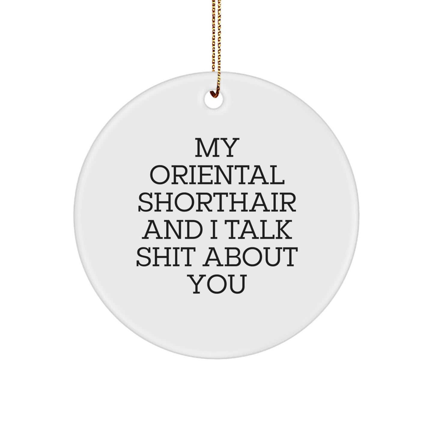 Funny Oriental Shorthair Cat Gifts from Friends for Christmas Unique - Image 1