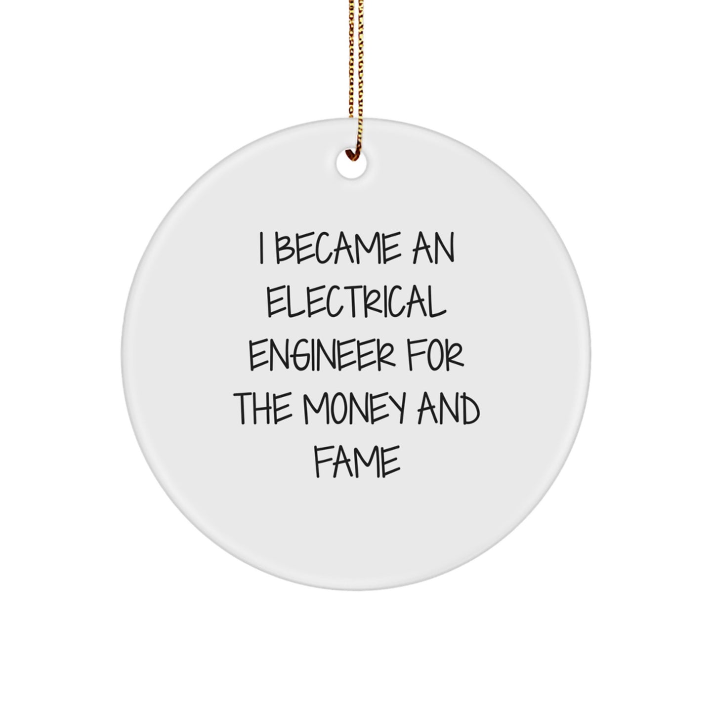 Funny Electrical Engineer Circle Ornaments, Gifts for Electrical Engineers, Unique Christmas Decorations from Friends and Family - Image 1