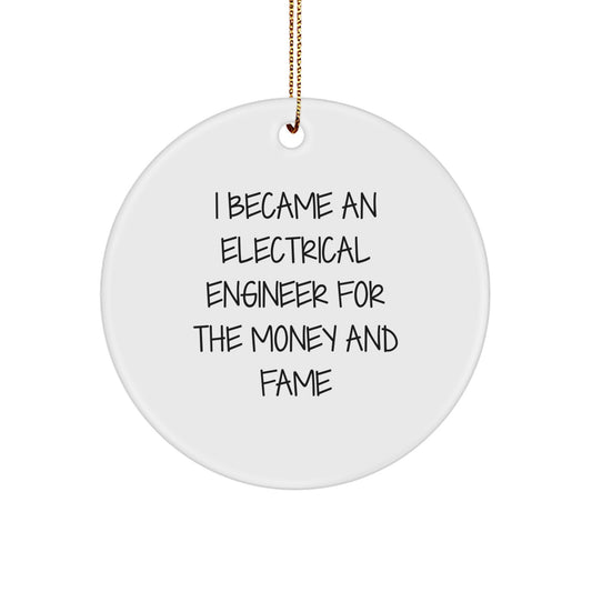 Funny Electrical Engineer Circle Ornaments, Gifts for Electrical Engineers, Unique Christmas Decorations from Friends and Family - Image 1