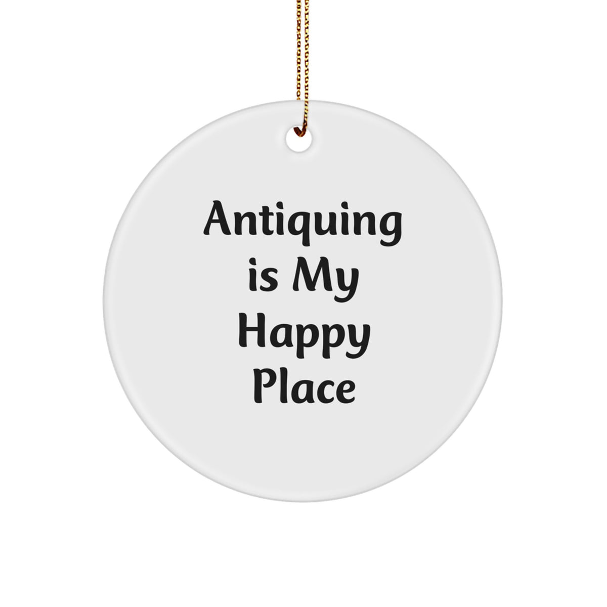 For Him Keepsake Antiquing White Christmas Ornament 2.75" Gift - Image 1