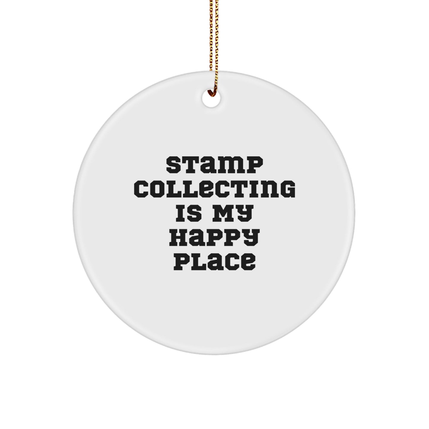 Fun Stamp Collecting Circle Ornament Gift from Friends for Women, Perfect for Christmas Unique Gifts - Image 1