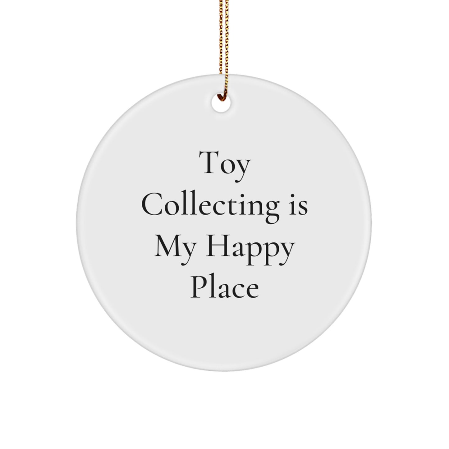 Funny Toy Collecting Circle Ornament Gifts from Men to Friends for Happy Place - White Circle Shaped, Christmas Unique Decorations - Image 1