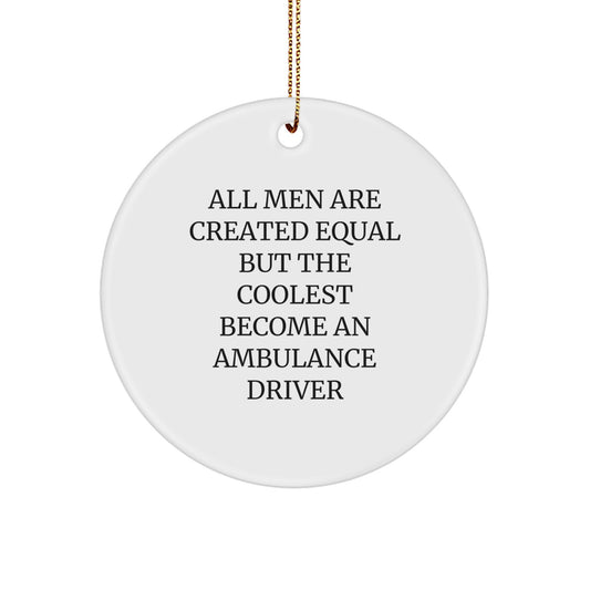 Surprise Ambulance Driver Christmas Ornament Gift for Family - Image 1