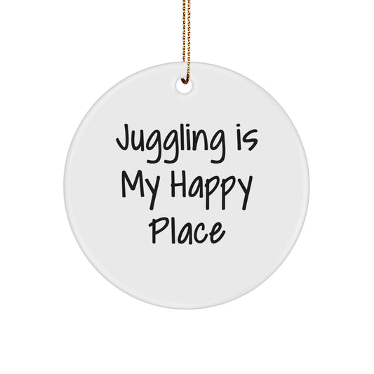 Juggling Inspirational Gifts from Friends for Juggling Enthusiasts, Funny Circle Ornament for Christmas Unique Gifts - Image 1