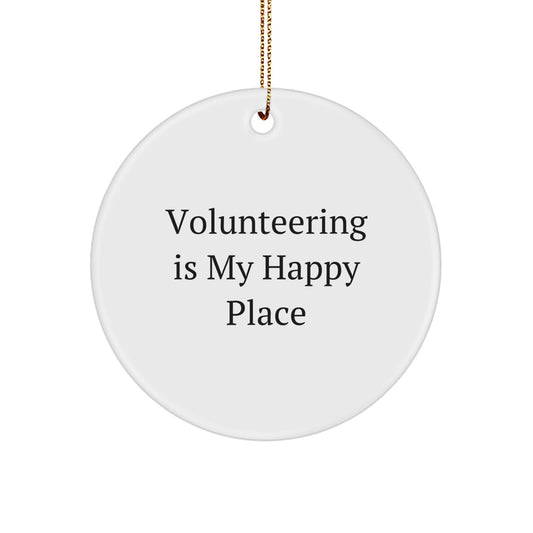 Funny Volunteering Inspired Circle Ornament Gifts for Volunteering Friends and Family from Christmas Unique Gift Givers - Image 1