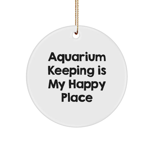 Christmas Unique Gifts for Aquarium Keeping Enthusiasts, Funny Circle Ornament Gifts from Friends, Family, or Coworkers - Image 1