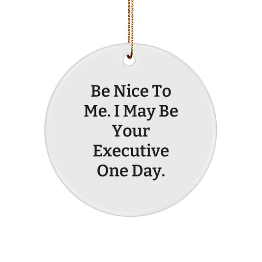 Funny Executive Circle Ornament Gifts from Friends for Executive Christmas Unique Gifts - Image 1