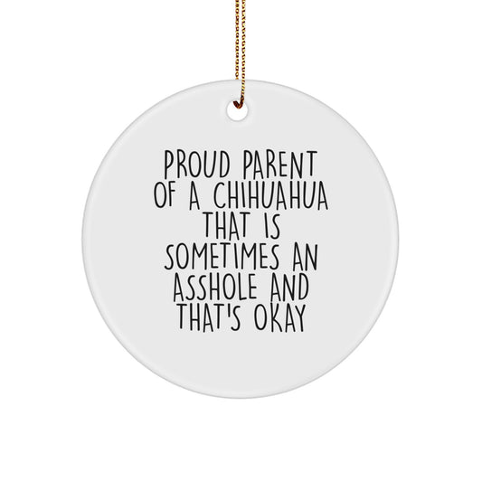 Chihuahua Dog Lover Gifts from Family Circle Ornament, Funny Quote, Christmas Unique Decorations for Home, Office, or Chihuahua Dog Enthusiasts - Image 1