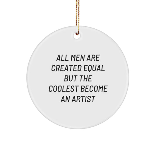 Funny Artist Circle Ornaments for Christmas Unique Gifts from Men to Artists - Image 1