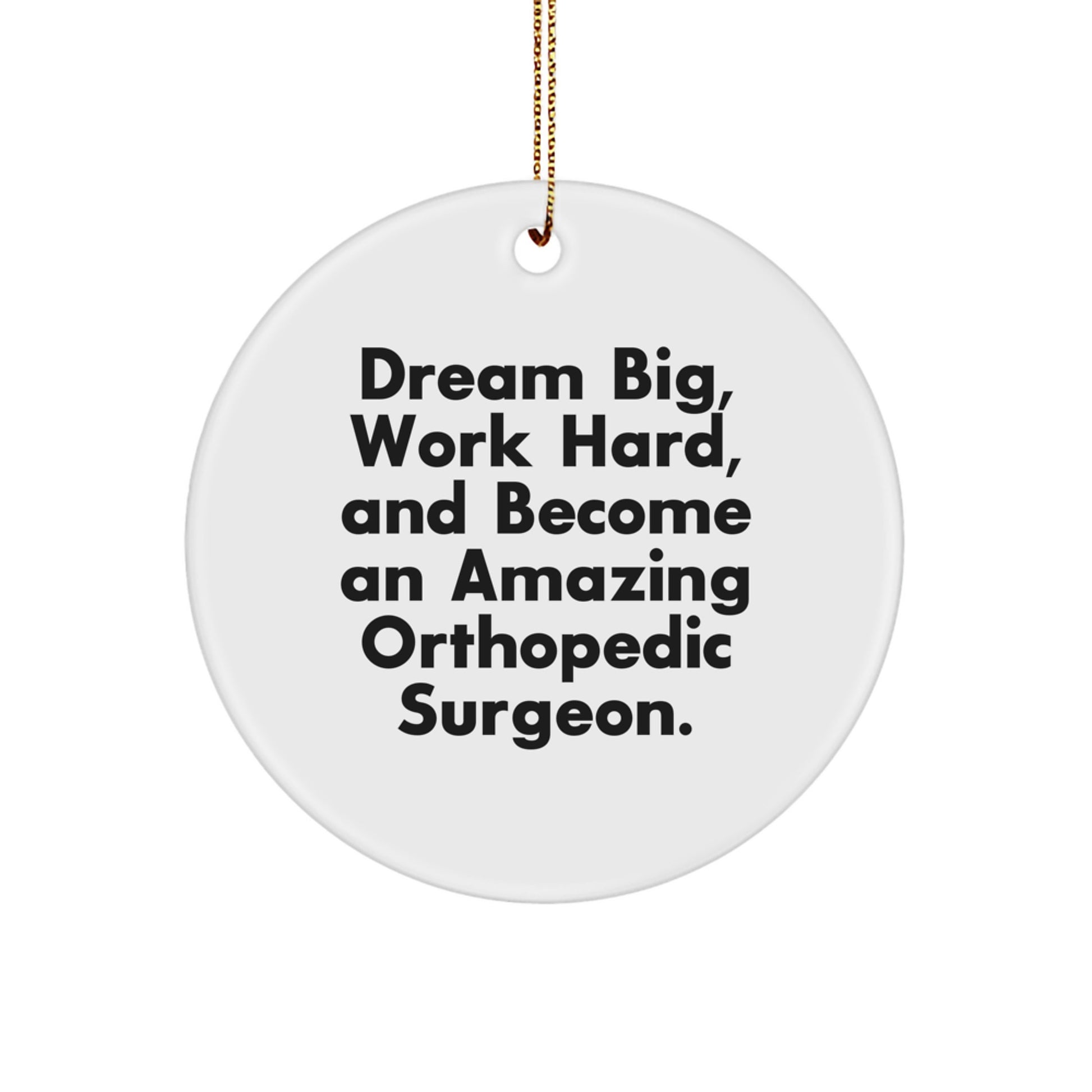 Funny Orthopedic Surgeon Gifts for Christmas, Circle Ornament with Inspirational Quote, Gifts from Family, for Orthopedic Surgeon Men or Women - Image 1