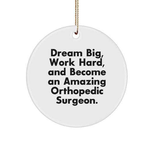 Funny Orthopedic Surgeon Gifts for Christmas, Circle Ornament with Inspirational Quote, Gifts from Family, for Orthopedic Surgeon Men or Women - Image 1