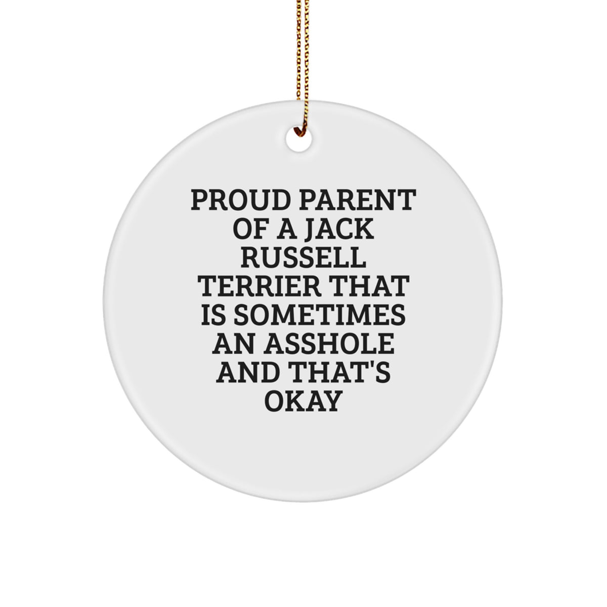 Sassy Jack Russell Parent Christmas Ornament Gift for Friends Novelty - Image 1