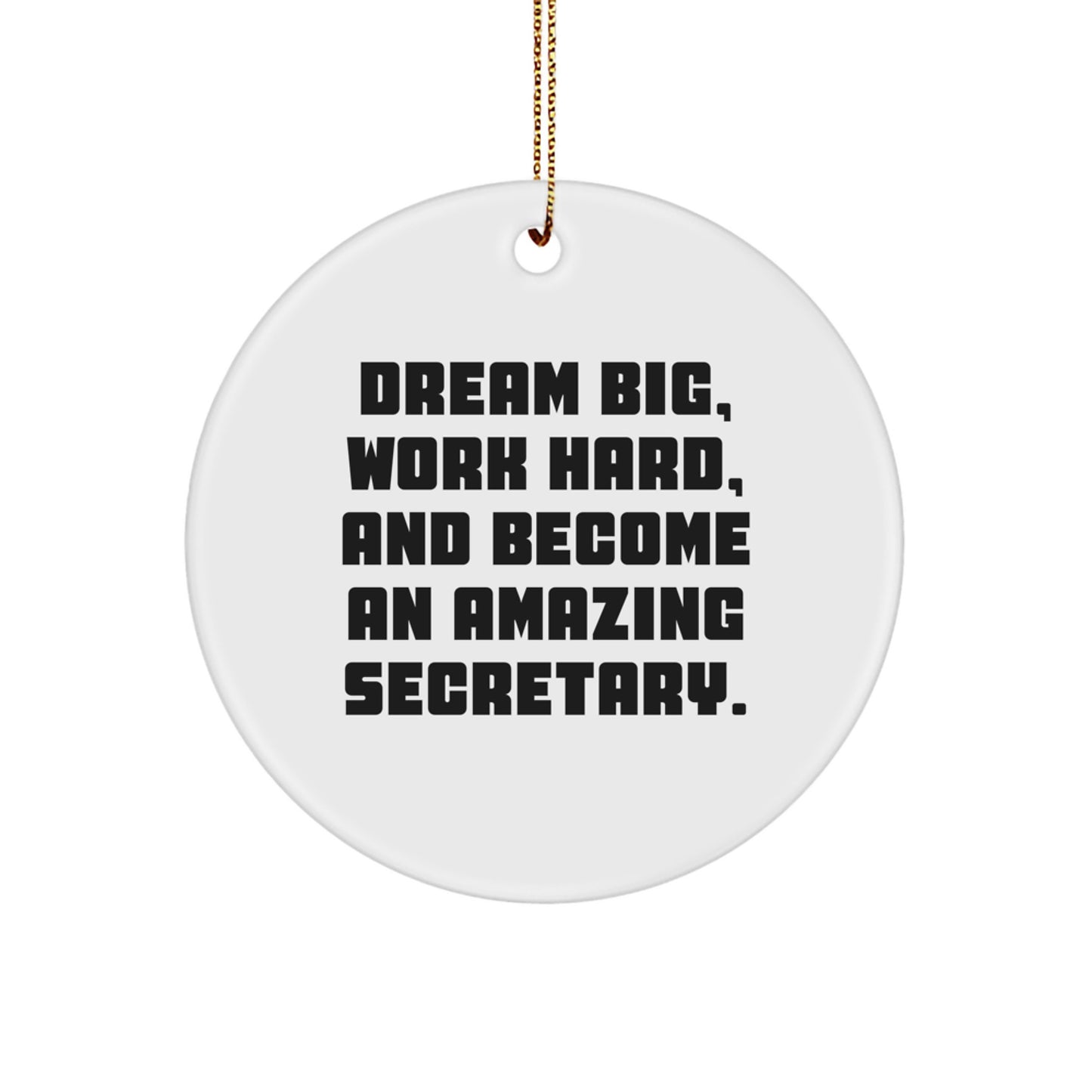 Funny Secretary Circle Ornament Gifts from Friends for Secretary on Christmas Unique Gifts - Image 1
