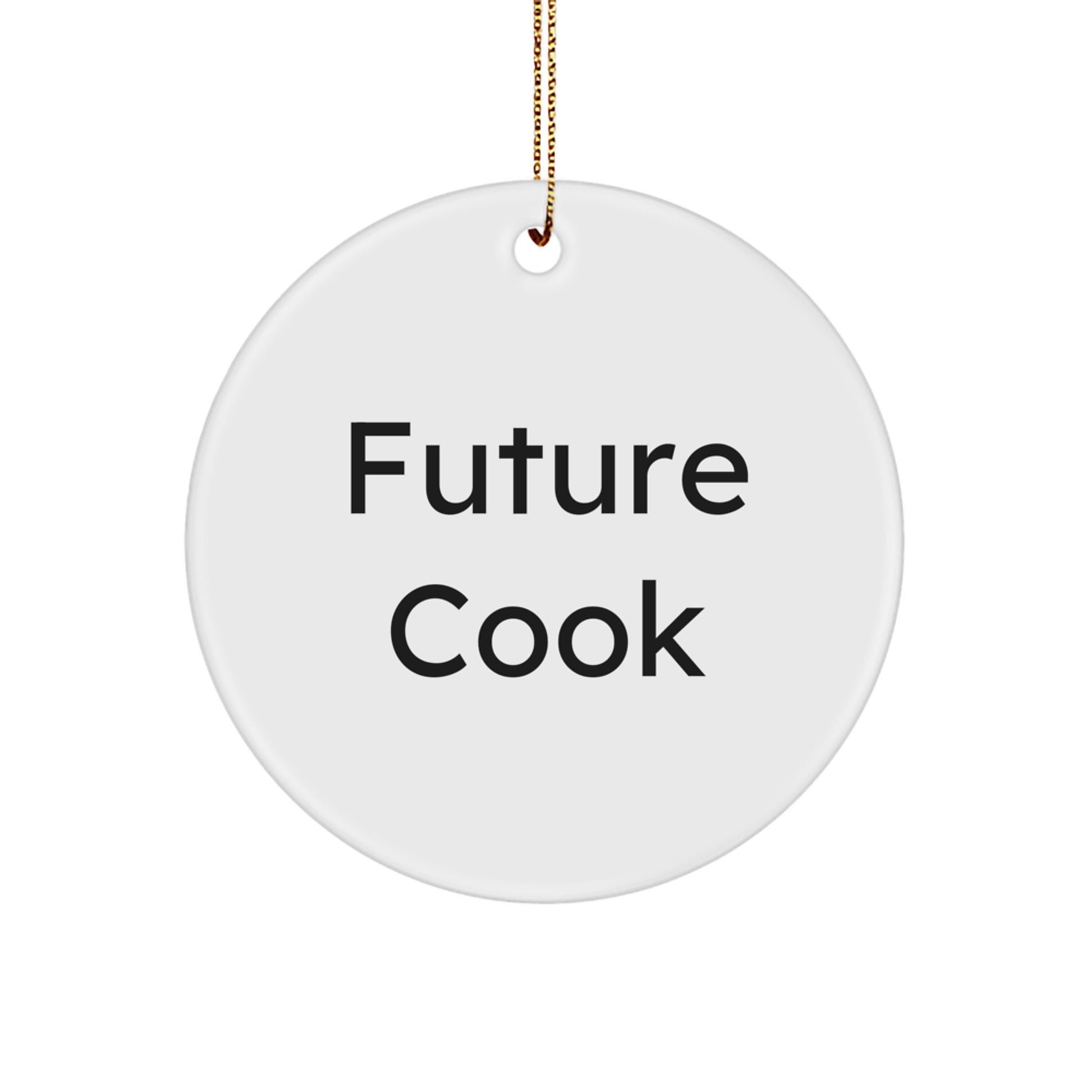Future Cook Christmas Unique Gifts for Men from Friends, Funny Circle Ornament for Cook Enthusiast, Inspirational Kitchen Decor - Image 1