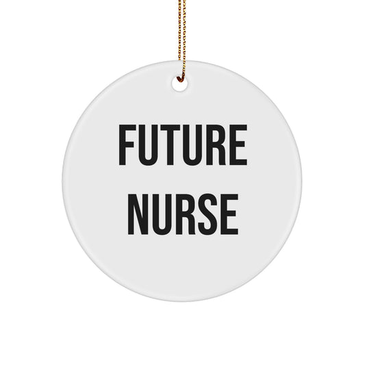 Nurse Gifts from Friends for Future Nurse Circle Ornament Funny Quote Christmas Unique Gifts - Image 1