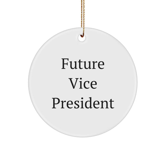 Funny Vice President Quote Circle Ornament Gifts from Men to Vice President for Christmas - Image 1