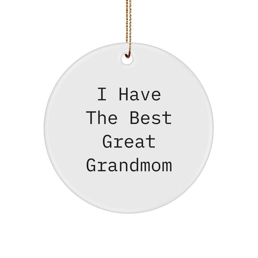 Cheerful Grandmom Circle Ornament Gift for Friends Novelty Christmas - Image 1