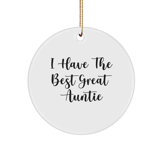 Funny Auntie Circle Ornament Gifts from Men to Women for Christmas Unique Presents - Image 1
