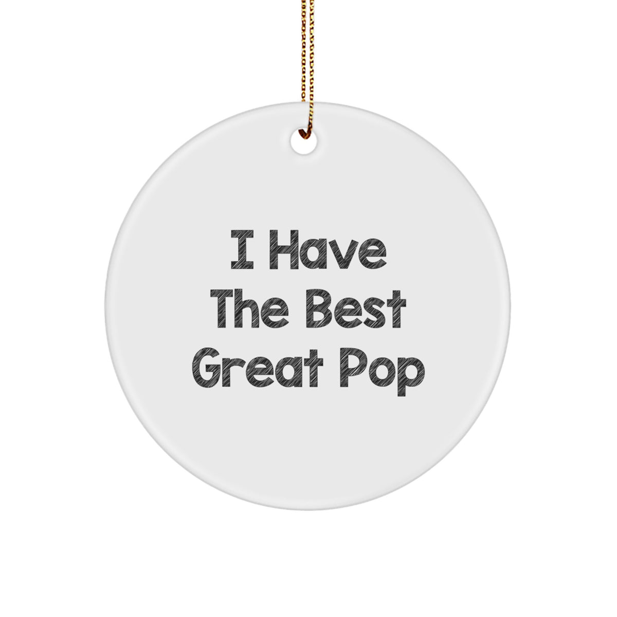 Funny Pop Circle Ornament, Great Gifts for Pop Enthusiasts from Friends, Unique Christmas Ornaments for Men, Women, Family, Friends, Coworkers - Image 1