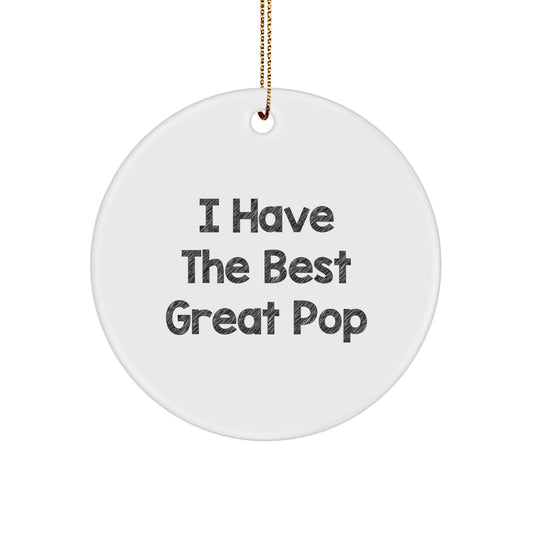 Funny Pop Circle Ornament, Great Gifts for Pop Enthusiasts from Friends, Unique Christmas Ornaments for Men, Women, Family, Friends, Coworkers - Image 1