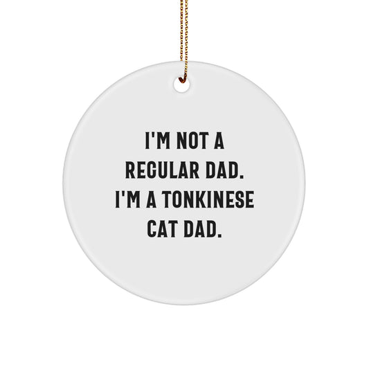 Family Treasure Not a Regular Dad Tonkinese Cat Christmas Ornament Gift - Image 1