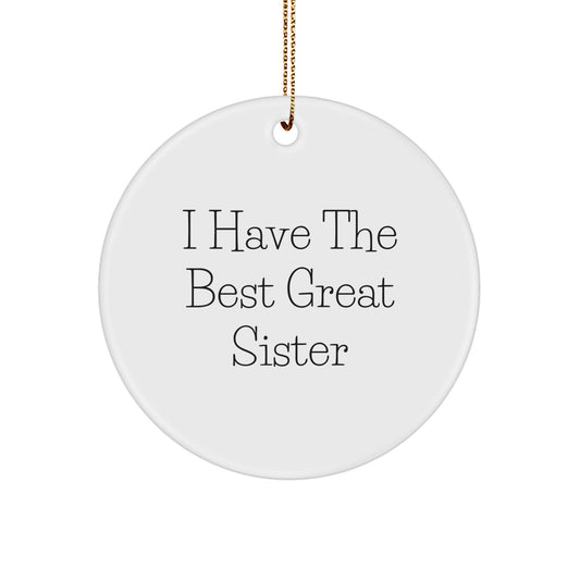 Sister Christmas Ornament for Grandma Gift – I Have The Best Great - Image 1