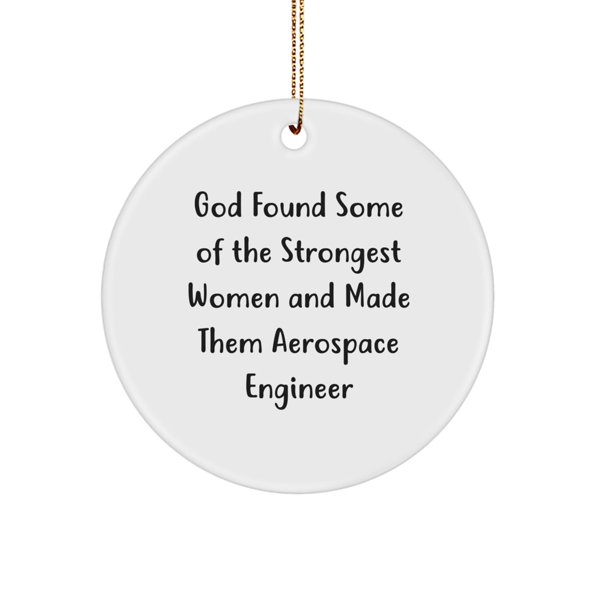 Funny Inspirational Gifts for Aerospace Engineer Friends from Men Women Coworkers Family - Christmas Unique Circle Ornament - Image 1
