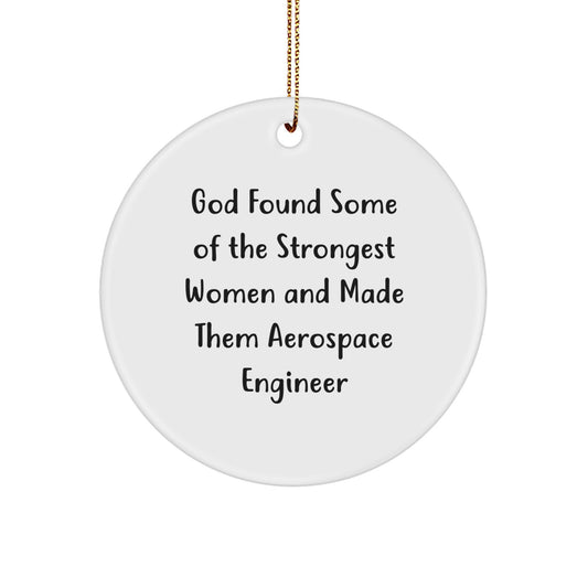 Funny Inspirational Gifts for Aerospace Engineer Friends from Men Women Coworkers Family - Christmas Unique Circle Ornament - Image 1