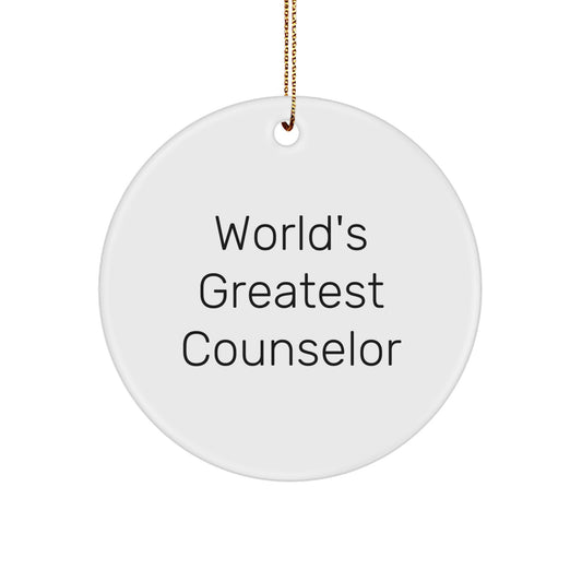 Christmas Ornament Idea for Coworkers Gift – World's Greatest Counselor - Image 1