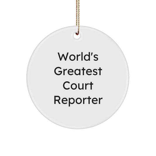 Court Reporter Keepsake Christmas Ornament for Him Gift - Image 1