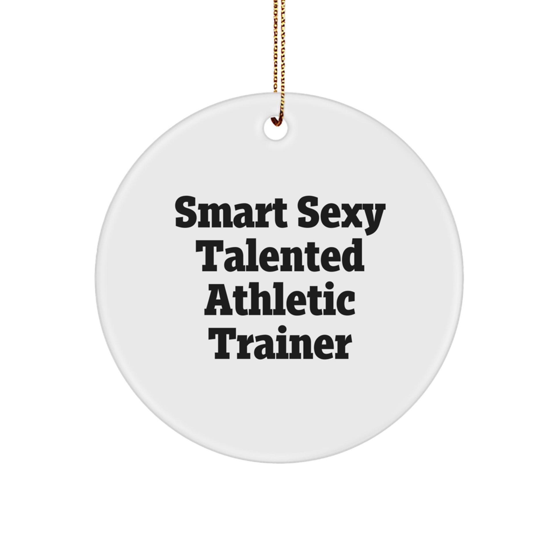 Funny Inspirational Gifts from Friends for Smart Sexy Talented Athletic Trainers - Circle Ornament for Christmas Unique Gifts - Image 1