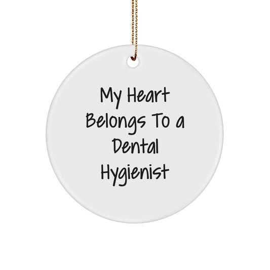 Dental Hygienist Gifts for Women, Funny Circle Ornament, Gifts from Friends and Family to Dental Hygienist, Christmas Unique Gifts - Image 1