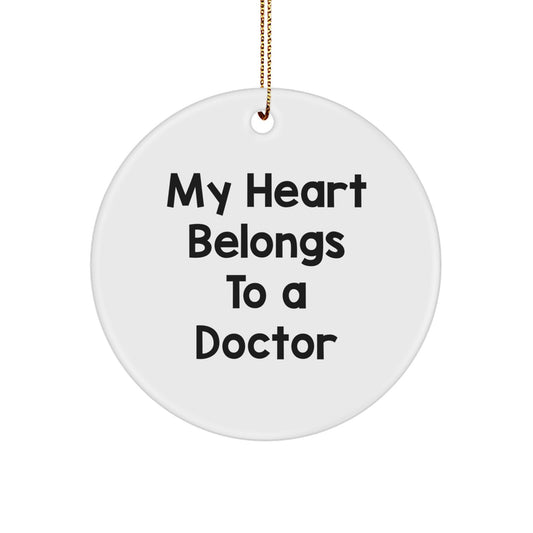 Funny Doctor Christmas Unique Gifts from Friends Circle Ornament for Doctor - Image 1