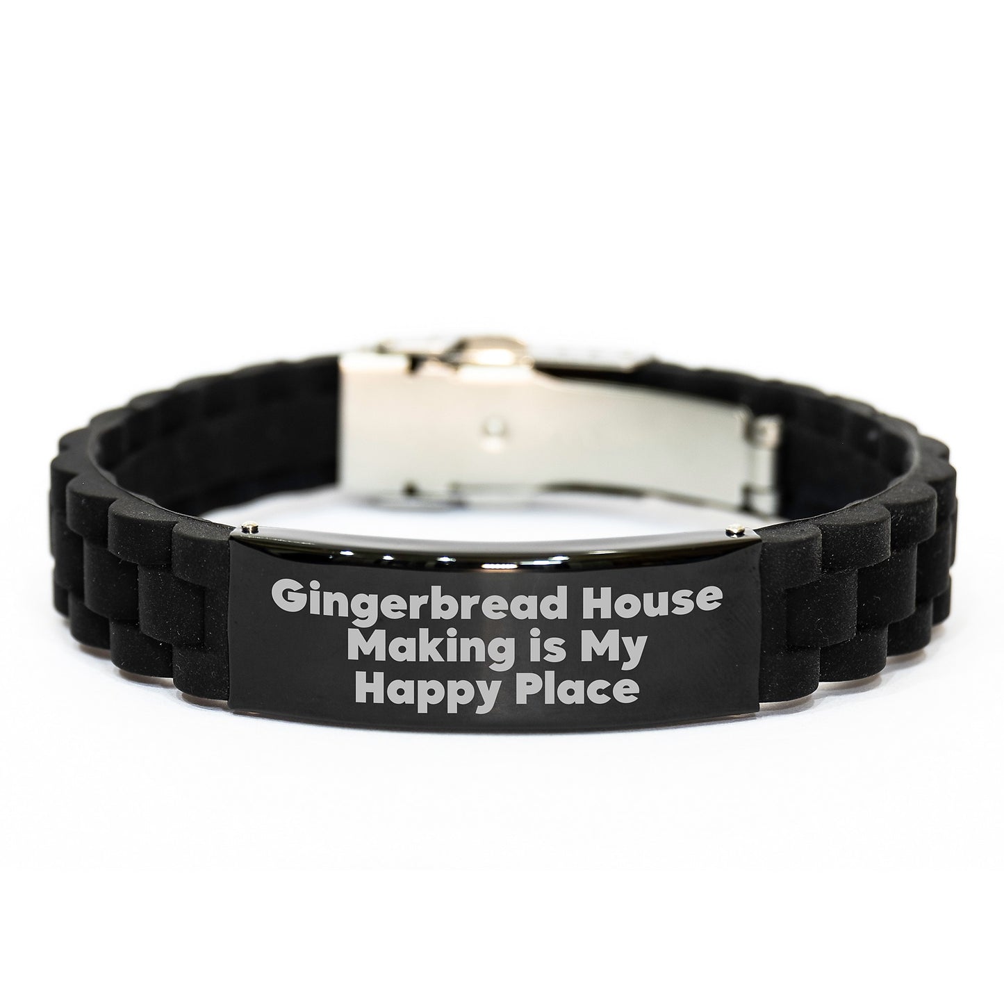 Birthday Gift Gingerbread House Making Is My Happy Place Bracelet - Image 1