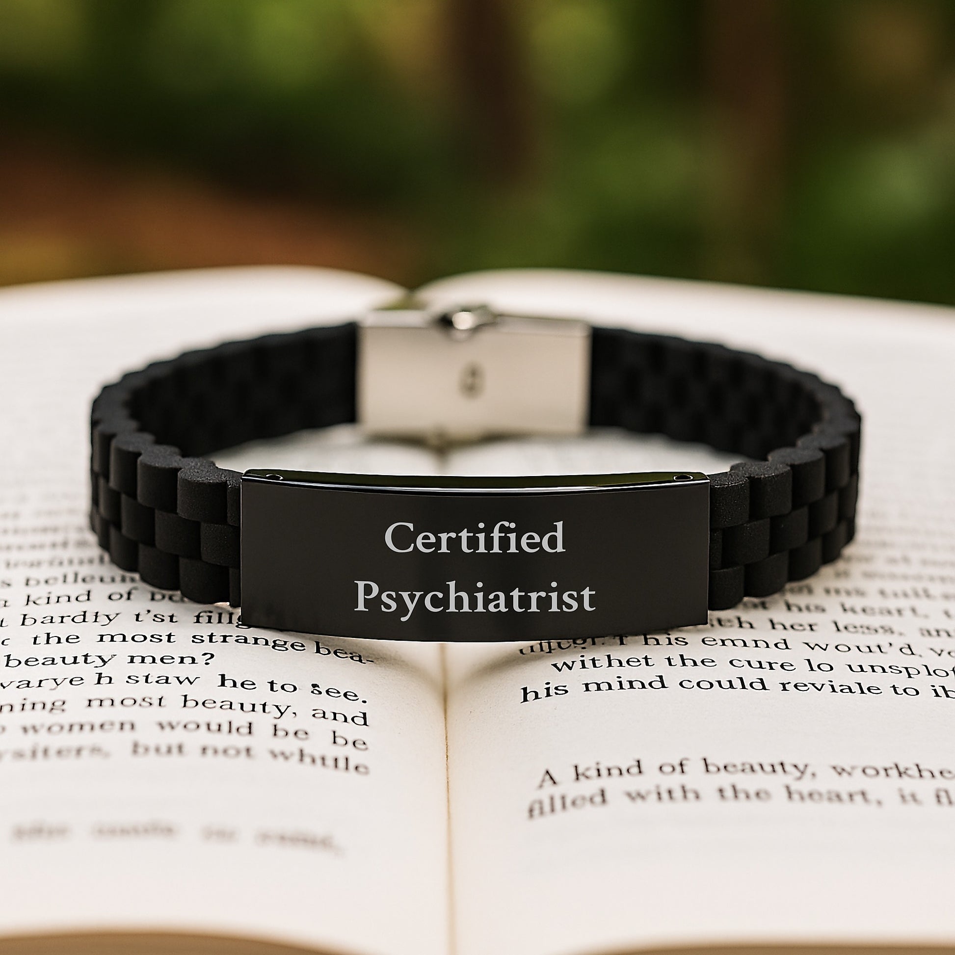 Funny Quote by Certified Psychiatrist Gifts for Psychiatrist Glide lock Clasp Birthday Unique Gifts from Friends - Image 2