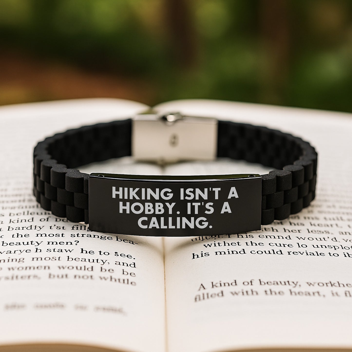 Hiking Gifts for Men from Friends - Inspirational Glide lock Clasp Bracelet for Hiking Enthusiasts - Funny Hiking Quote - Image 2