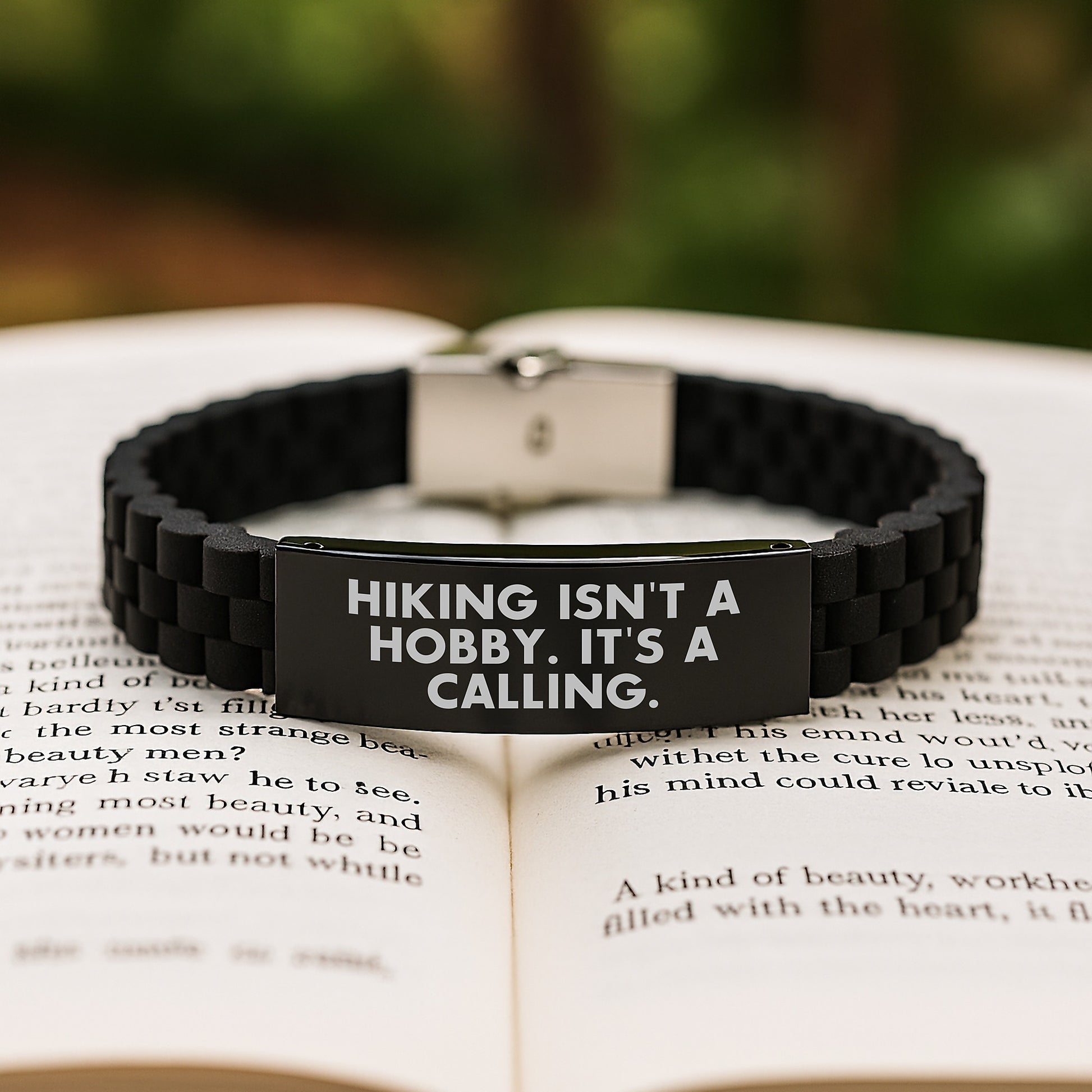 Hiking Gifts for Men from Friends - Inspirational Glide lock Clasp Bracelet for Hiking Enthusiasts - Funny Hiking Quote - Image 2
