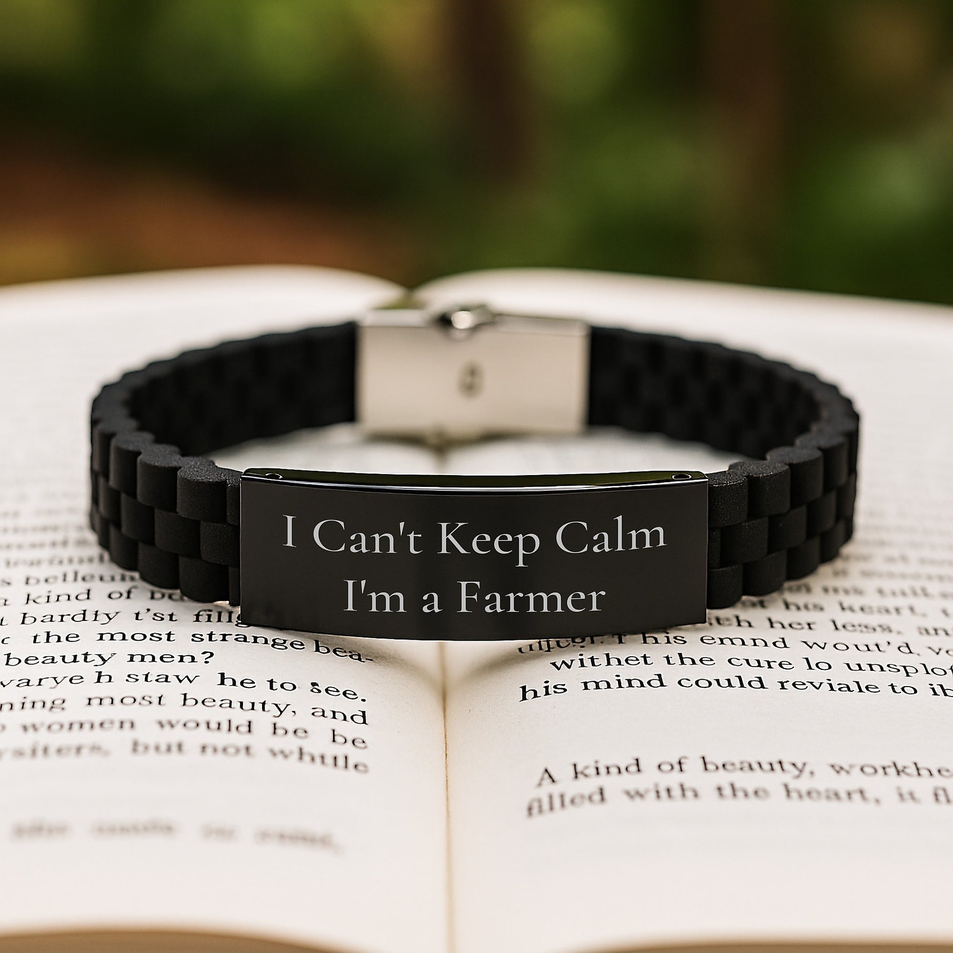 Funny Farmer Gifts for Men, 'I Can't Keep Calm I'm A Farmer' Glide lock Clasp Bracelet - Unique Christmas Unique Gifts for Friends, Coworkers, Family - Image 2