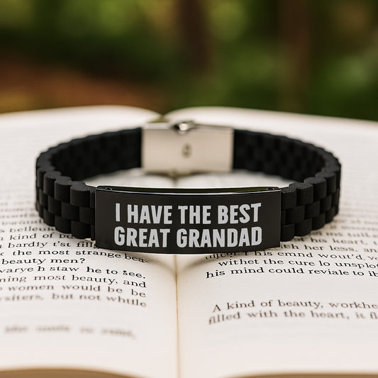 Funny Grandad Quotes Glide lock Clasp Bracelet - Gifts for Grandad from Loved Ones on Valentine's - Image 2