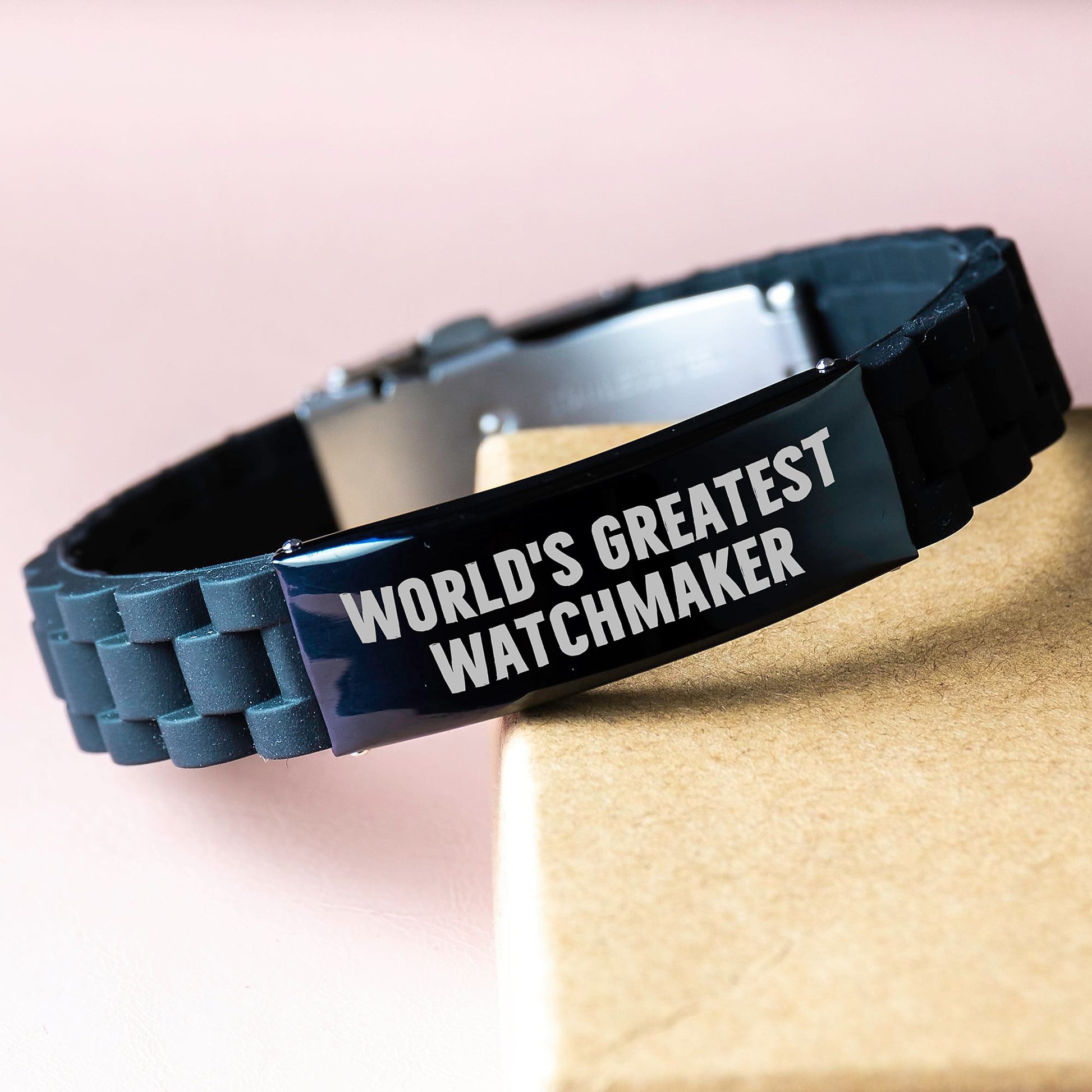 World's Greatest Watchmaker Glide lock Clasp Birthday Unique Gift for Watchmaker Friends, from Friends - Image 3