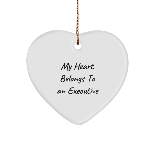 Funny Executive Heart Ornament Gifts from Men for Women Coworkers Friends Family Christmas - Image 1