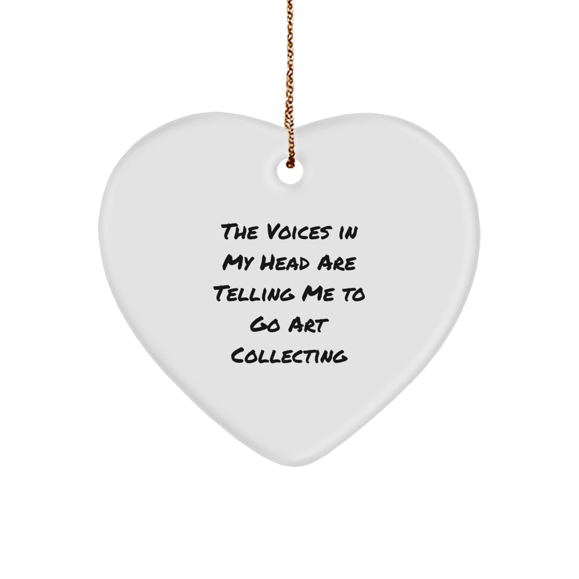 Funny Art Collecting Heart Ornament Gifts from Friends, Christmas Unique Gifts for Women, Men, Art Collecting Enthusiasts, Heart Shaped - Image 1